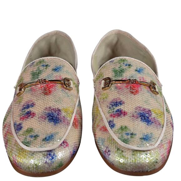 Sam Edelman Shoes Womens Size 8.5 Loraine Floral Sequin Horsebit Loafer Slip On - Picture 8 of 12